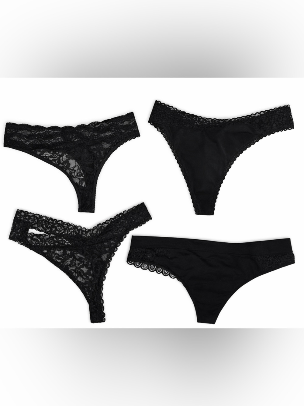 Ambrielle b temptd macys Black Lace lot panties thongs lingerie bundle l/xl - Picture 2 of 5